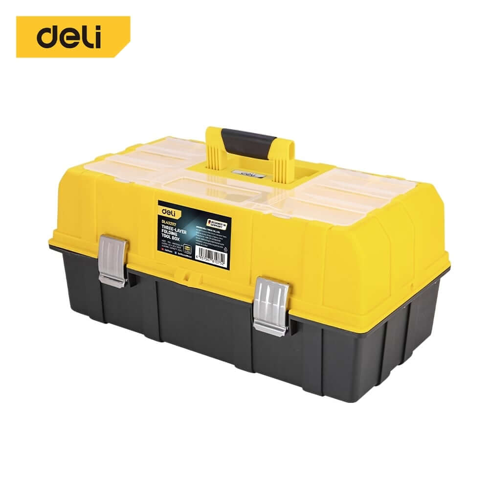 กล่องเครื่องมือช่าง DELI EDL432021-YL-01 ขนาด 26X49X22ซม. 3ชั้น